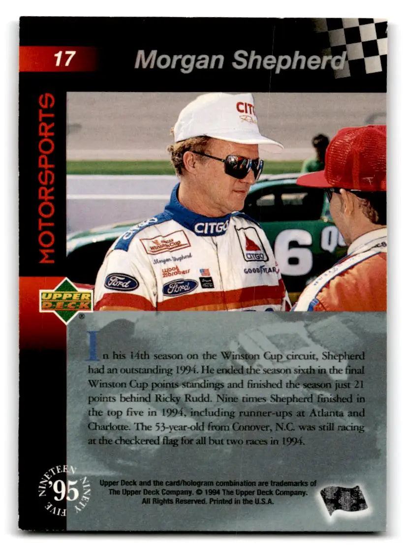 1995 Upper Deck #17 Morgan Shepherd - Trading Cards