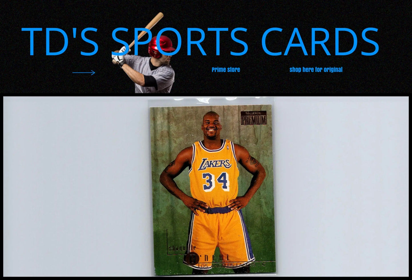 1996-97 SkyBox Premium #58 Shaquille O’Neal basketball trading card image