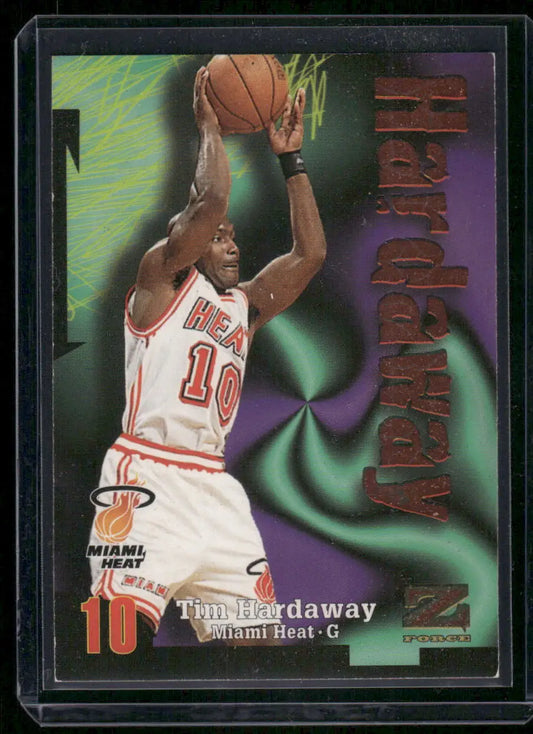 Tim Hardaway Miami Heat basketball card from 1996-97 SkyBox Z-Force series