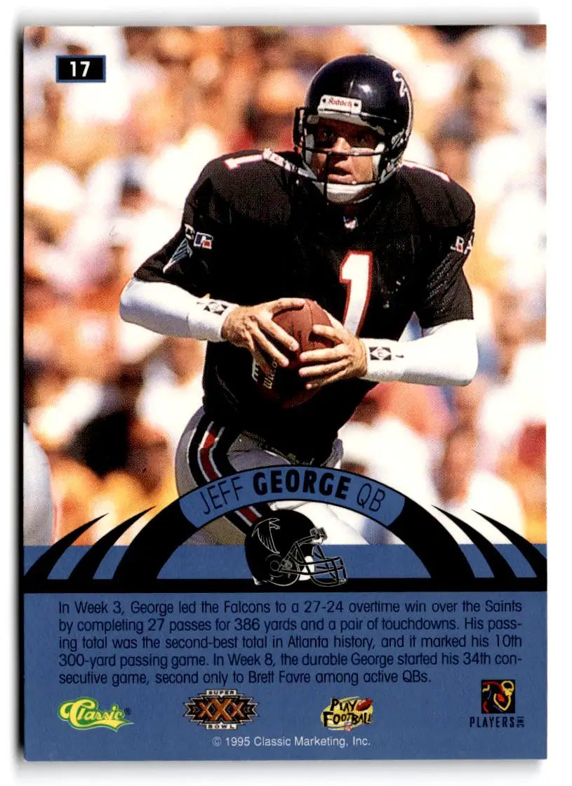 1996 Classic NFL Experience #17 Jeff George - Trading Card