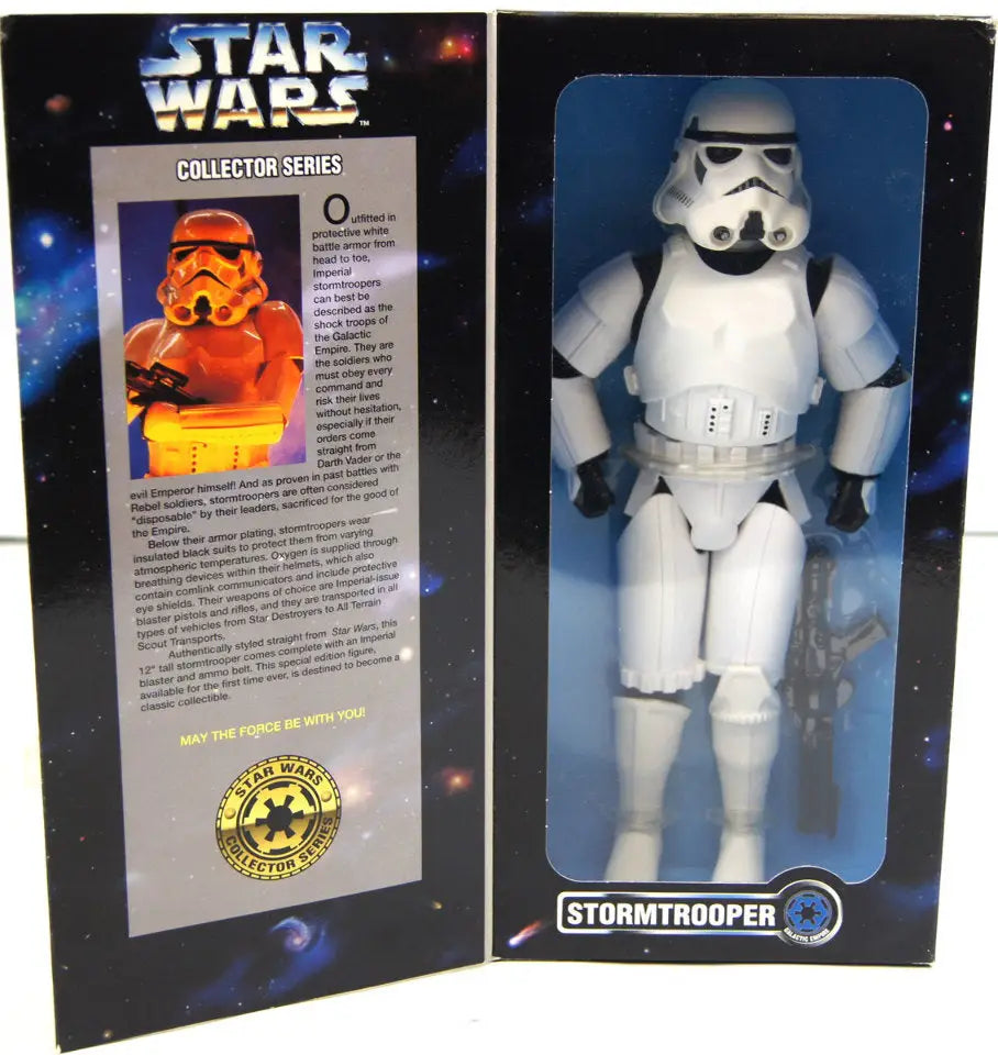Stormtrooper action figure in packaging from 1996 Hasbro Star Wars Collector Series