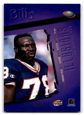 Bruce Smith 1996 Playoff Illusions trading card featuring the legendary football player