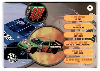 NASCAR trading card of Bobby Labonte’s Car from 1996 Press Pass #41 collectible