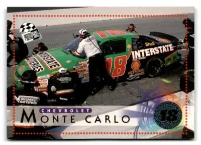 Press Pass image of Bobby Labonte’s Car #18 NASCAR stock car during a pit stop