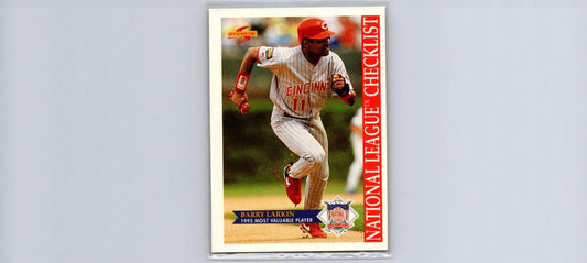 Barry Larkin baseball card from 1996 Score National League Checklist #516