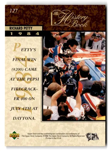 Original gloss 1996 Upper Deck Richard Petty trading card NM-MT HB ID 77685