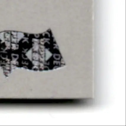 Torn reflective security label on light-colored package for 1996 Upper Deck Racing Road to the Cup Steve Grissom RC25a