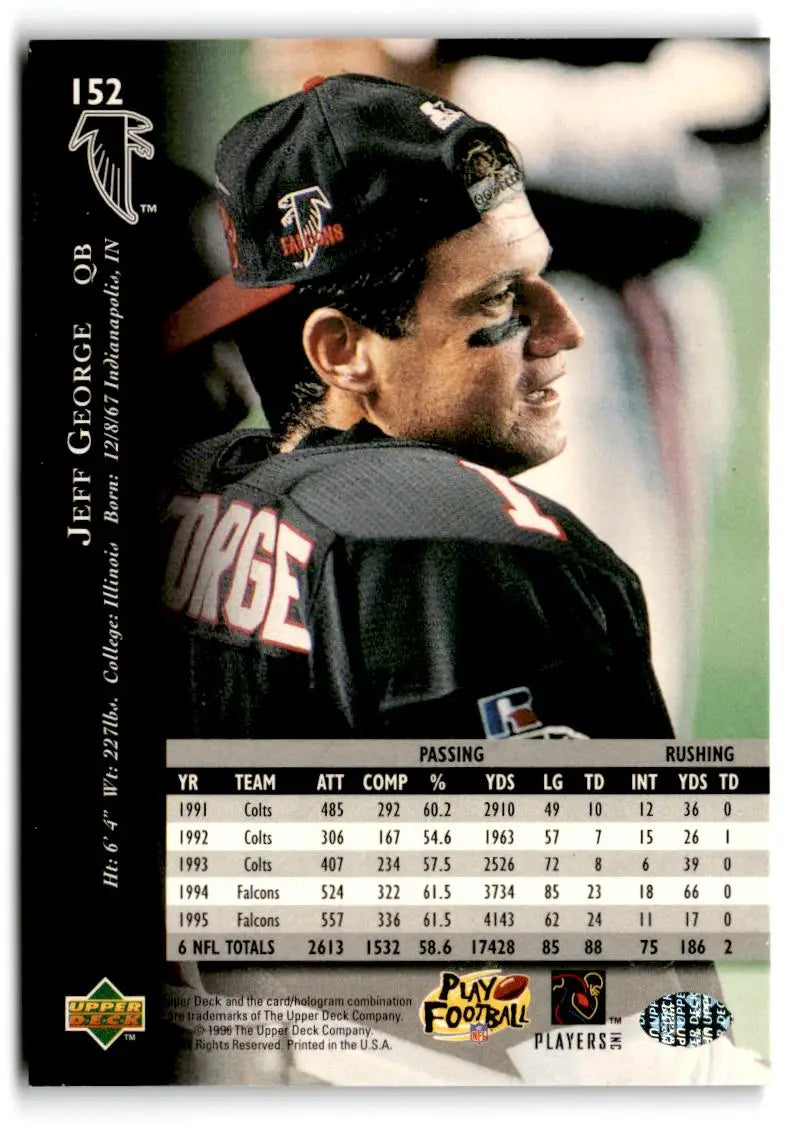 1996 Upper Deck Silver Collection #152 Jeff George - Trading Cards