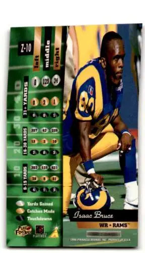 1996 Zenith #Z-10 Isaac Bruce original gloss Louis Rams football card EX/NM