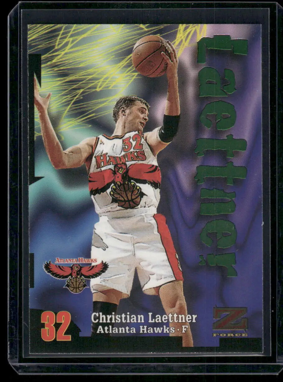 Christian Laettner Atlanta Hawks basketball card from 1997-98 SkyBox Z-Force series