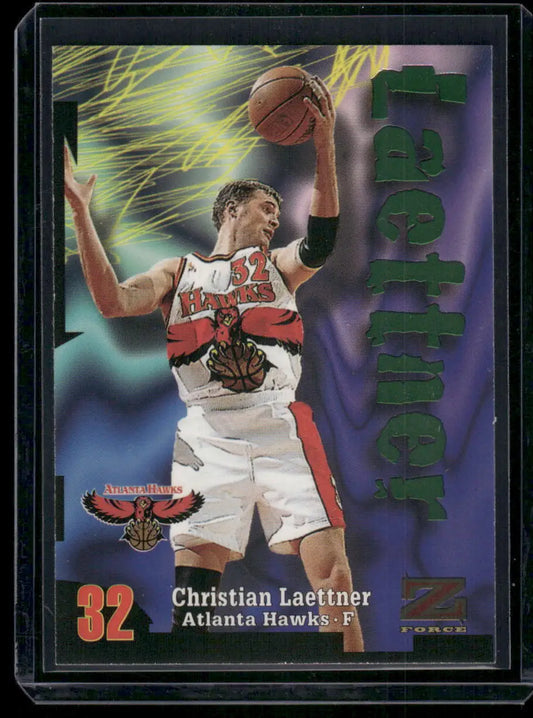 Christian Laettner Atlanta Hawks basketball card from 1997-98 SkyBox Z-Force series