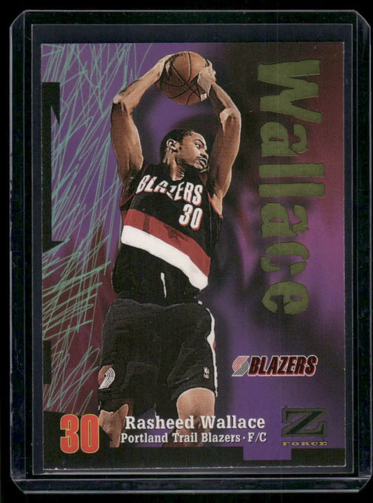 1997-98 SkyBox Z-Force Rasheed Wallace Portland Trail Blazers basketball card