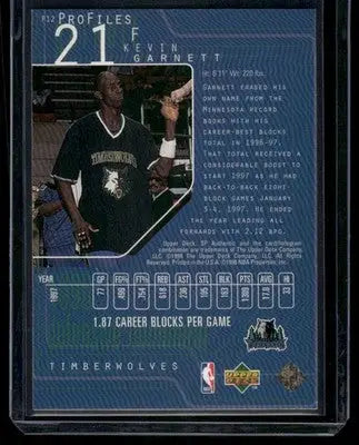 1997-98 Upper Deck SP Authentic Profiles Kevin Garnett #P12 Basketball