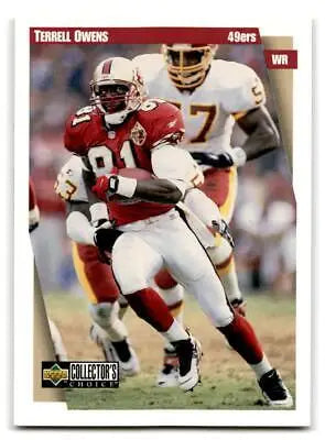 1997 Collector’s Choice #88 Terrell Owens Trading Card showcasing a football legend