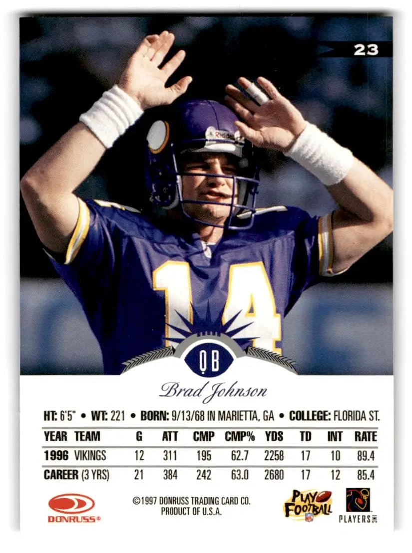 1997 Leaf #23 Brad Johnson - Trading Cards