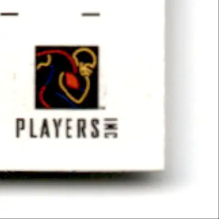 White leaf football Andre Reed label with colorful abstract logo and PLAYERS text