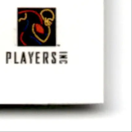 White card with colorful abstract logo and PLAYERS INC for Leaf Football Ben Coates