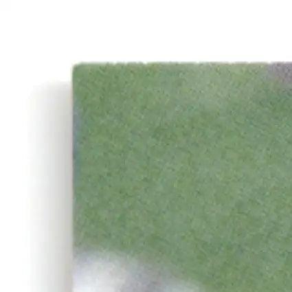 Textured green leaf football Curtis Martin fabric sample for 1997 Leaf Football Curtis Martin #49 Patriots
