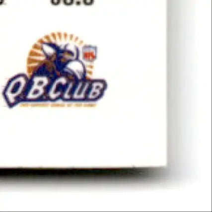 Leaf football Heath Shuler QB Club logo on white surface for 1997 Leaf Football Heath Shuler #32 New Orleans Saints