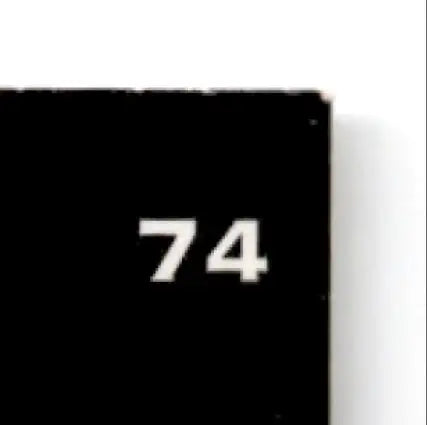 Black rectangular sign with white numbers for Leaf Football Simeon Rice Arizona Cardinals