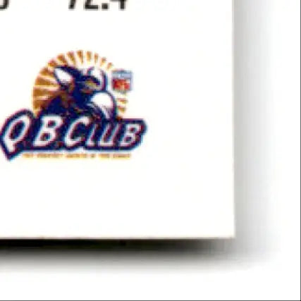 White leaf football card with QB Club logo featuring Vinny Testaverde Baltimore Ravens