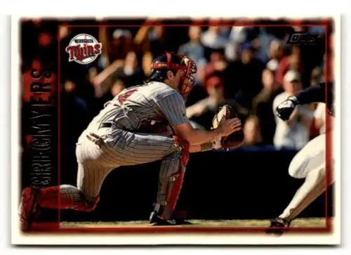 1997 Topps #97 Greg Myers Minnesota Twins Baseball Card with original gloss finish