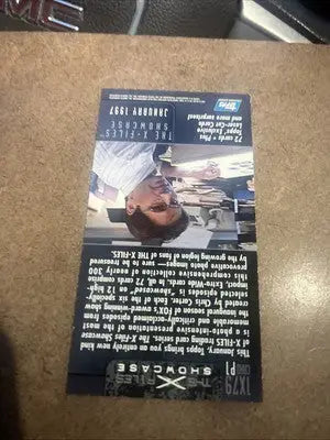 X-Files Topps Widevision promo card pack featuring Duchovny and Anderson from 1997