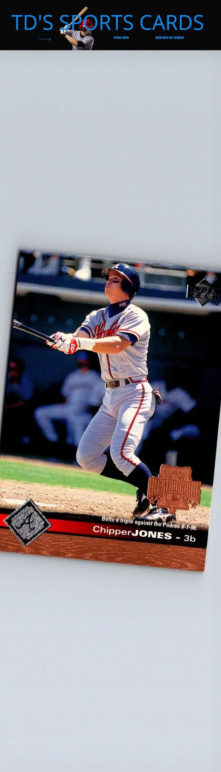 Chipper Jones 1997 Upper Deck #10 baseball trading card collectible item