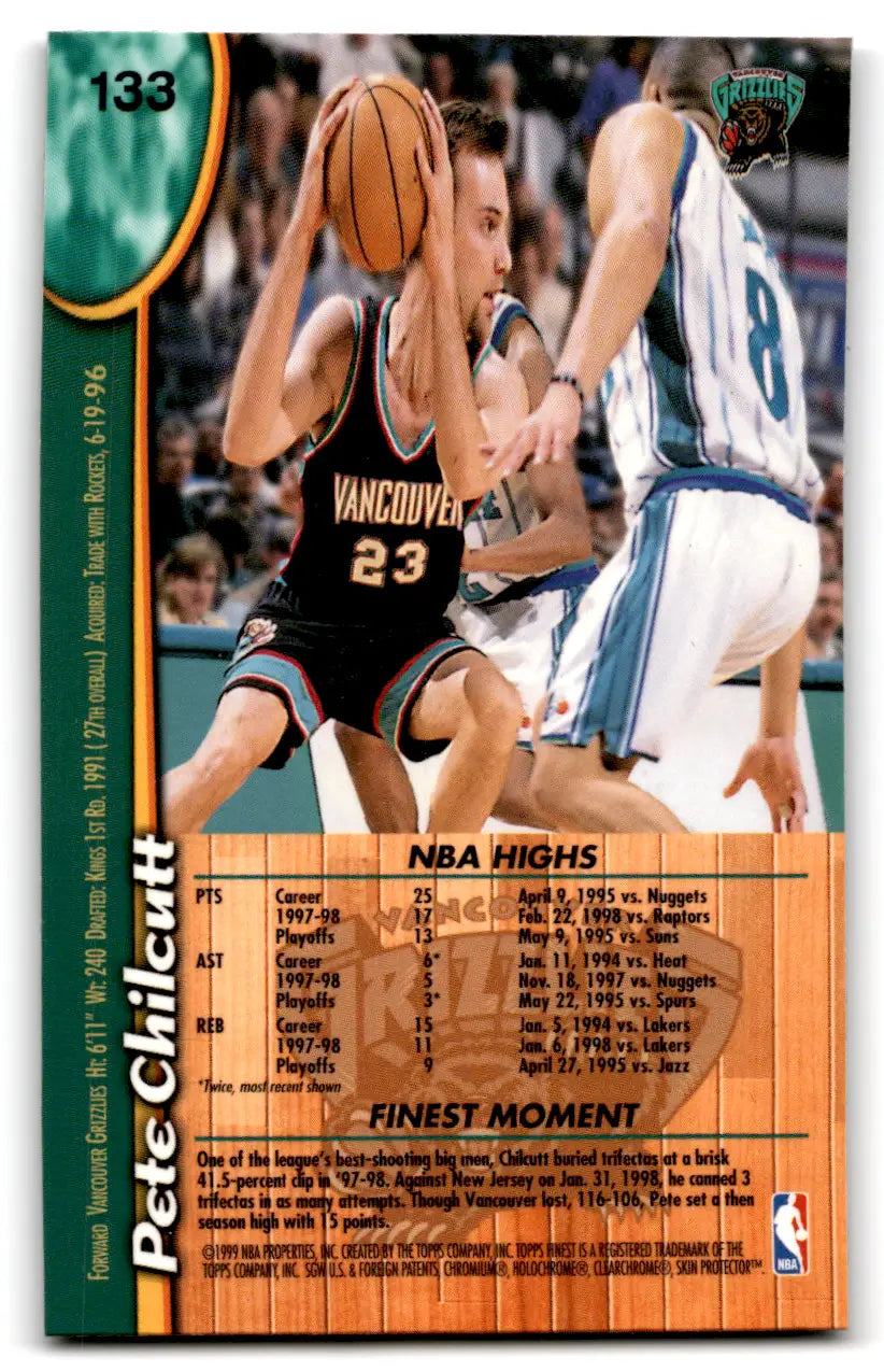 1998-99 Finest Pete Chilcutt #133 with protector - Trading Card
