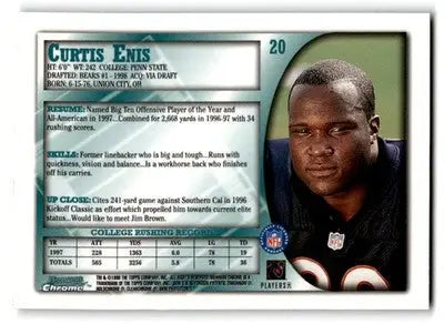 1998 Bowman Chrome #20 Curtis Enis - Trading Card