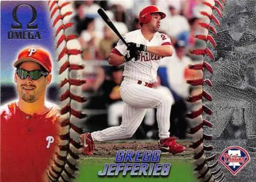 1998 Pacific Omega #183 Gregg Jefferies baseball card with original gloss NM-MT condition