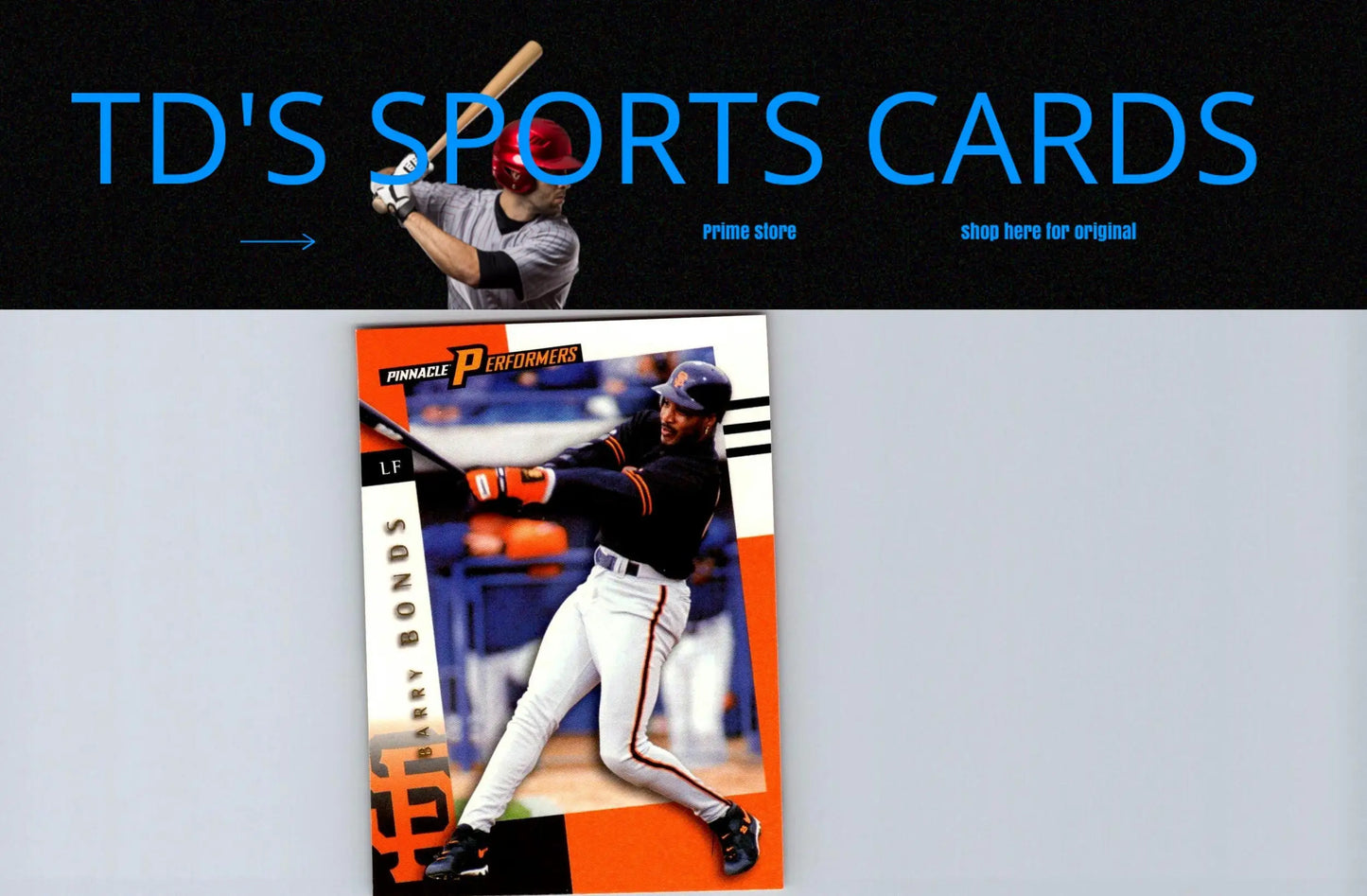 Barry Bonds baseball card from 1998 Pinnacle Performers series Innovation