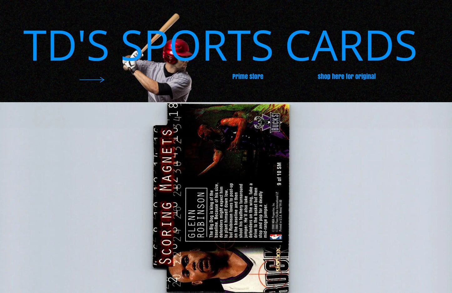 Glenn Robinson basketball card from 1999-00 Metal #9SM Glenn Robinson Scoring Magnets