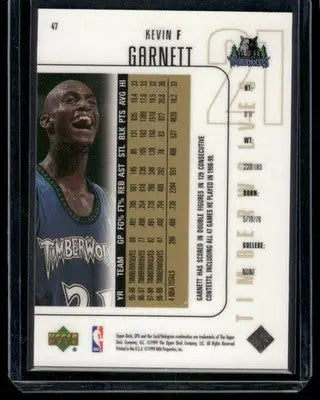 1999-00 Upper Deck SPx Kevin Garnett #47 Basketball - Basketball Card