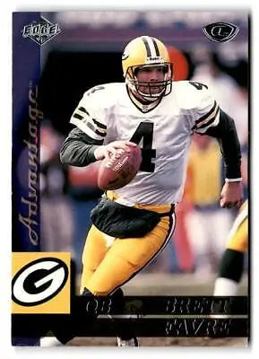 Brett Favre trading card from 1999 Collector’s Edge Advantage #59 display