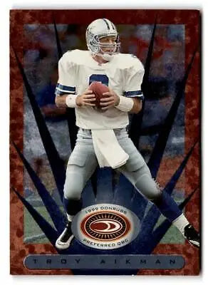 Troy Aikman football card from 1999 Donruss Preferred QBC series