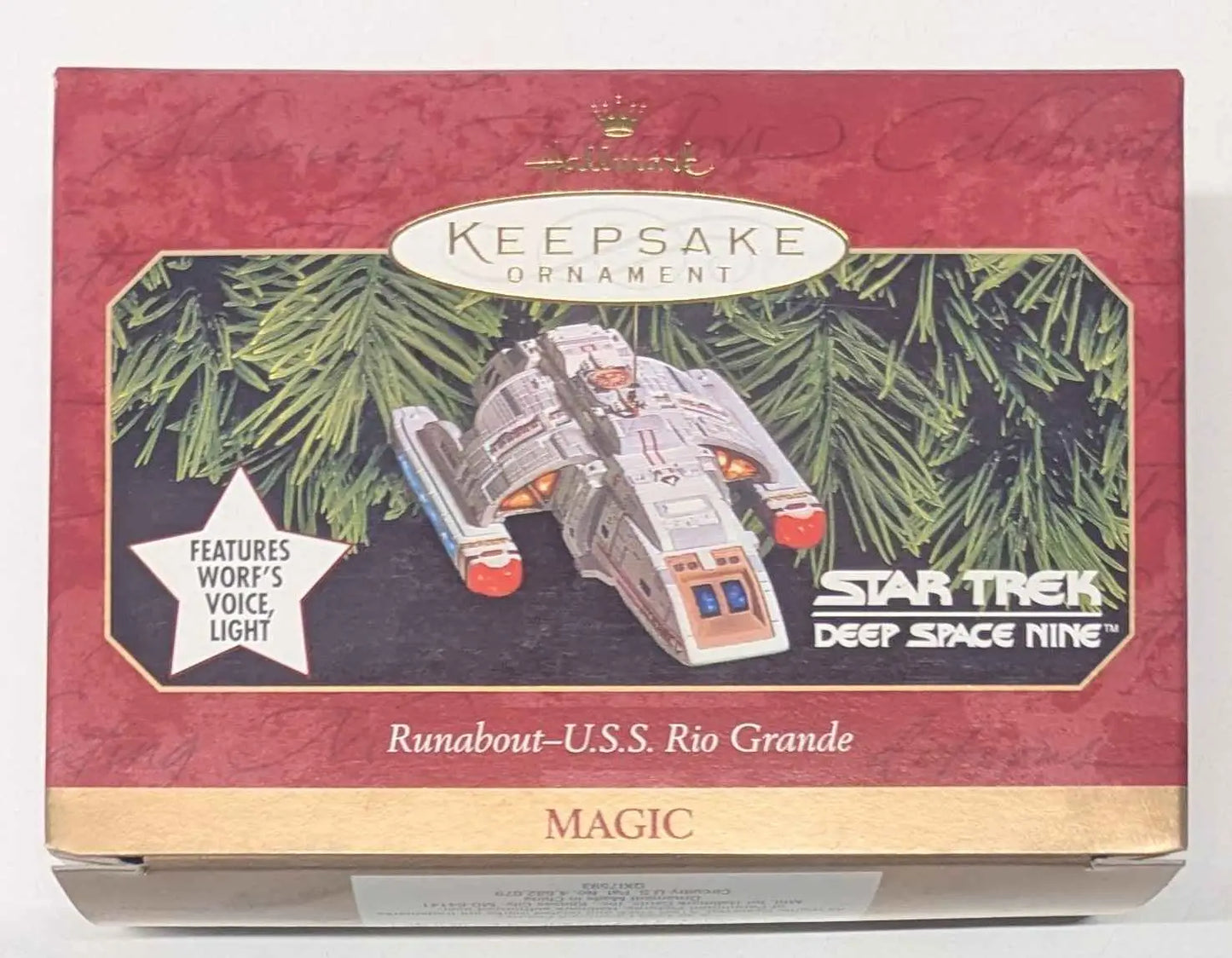 Hallmark Keepsake Ornament box featuring U.S.S. Rio Grande from Star Trek: Deep Space Nine