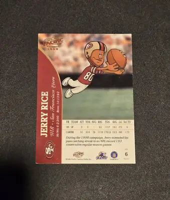 Jerry Rice football card from 1999 Pacific Backyard Football collection