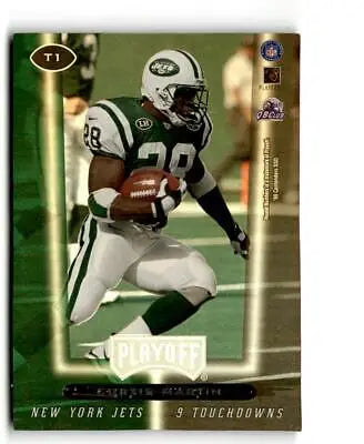 Curtis Martin football card from 1999 Playoff Contenders SSD Keyshawn Johnson Tandems