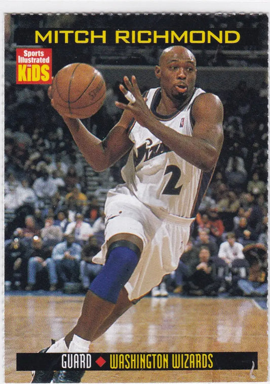 Basketball card of Mitch Richmond Washington Wizards from 1999 Sports Illustrated for Kids