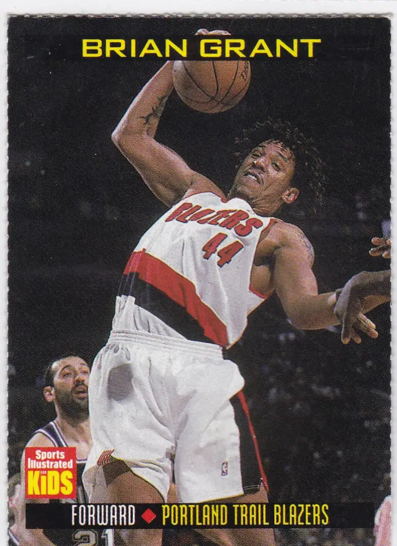 Brian Grant basketball card from 1999 Sports Illustrated for Kids featuring Brian Grant Trailblazers