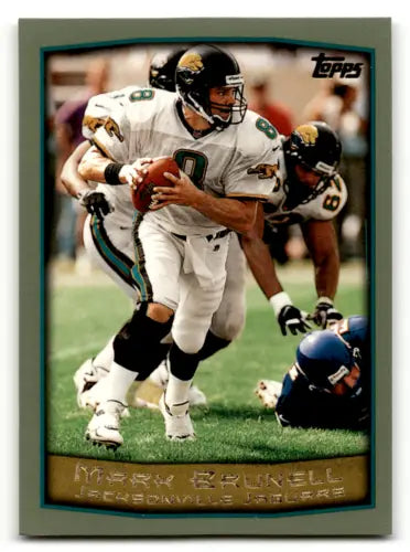 1999 Topps #75 Mark Brunell football trading card with original gloss for Jaguars fans