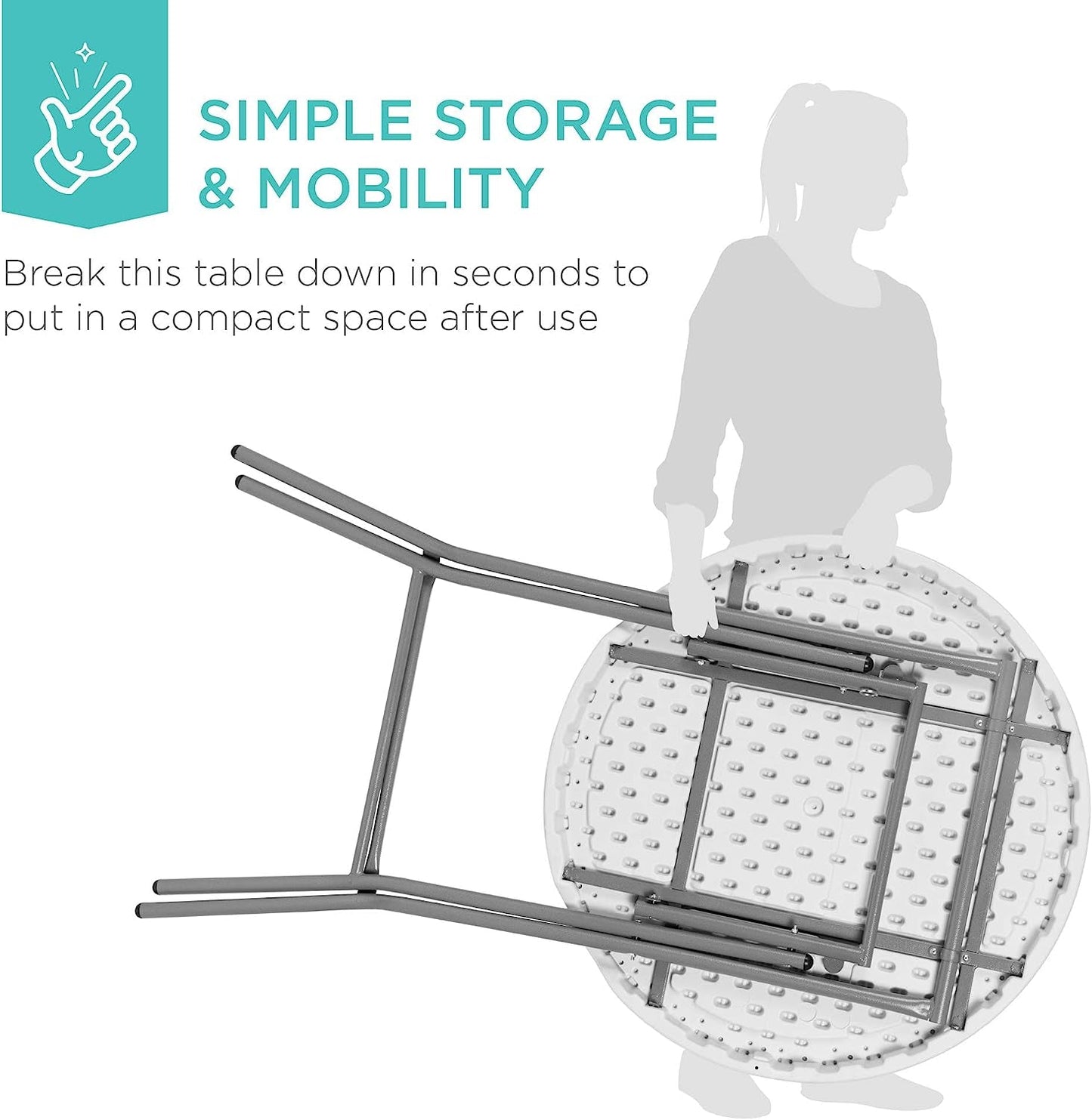 Bar Height Folding Table for Indoor/Outdoor Use-4