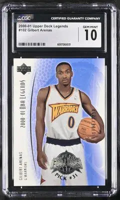 Graded Gilbert Arenas basketball card from Upper Deck Legends series CGC 10