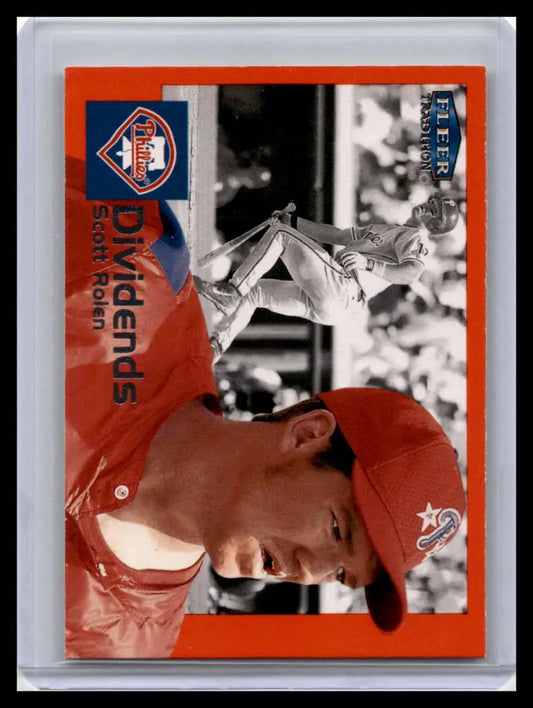 Scott Rolen Philadelphia Phillies Baseball Card in red and black from Fleer Tradition