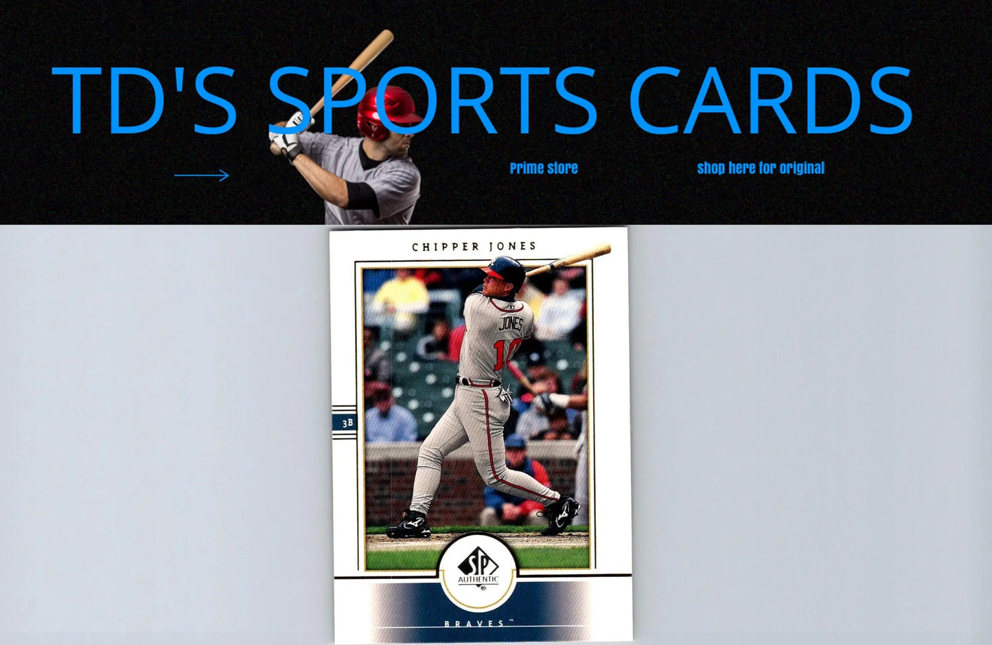 Chipper Jones baseball card from 2000 SP Authentic #45 trading cards collection