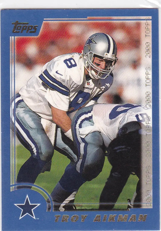 2000 Topps Troy Aikman Dallas Cowboys football card collectible for fans of Troy Aikman Dallas