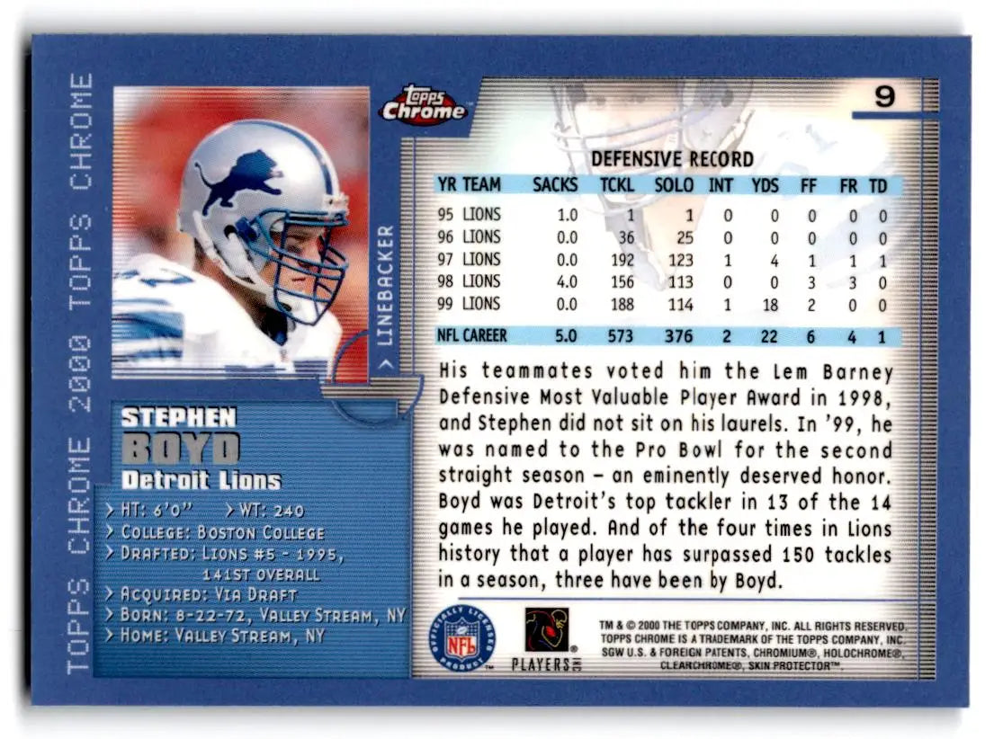 2000 Topps Chrome #9 Stephen Boyd - Trading Card