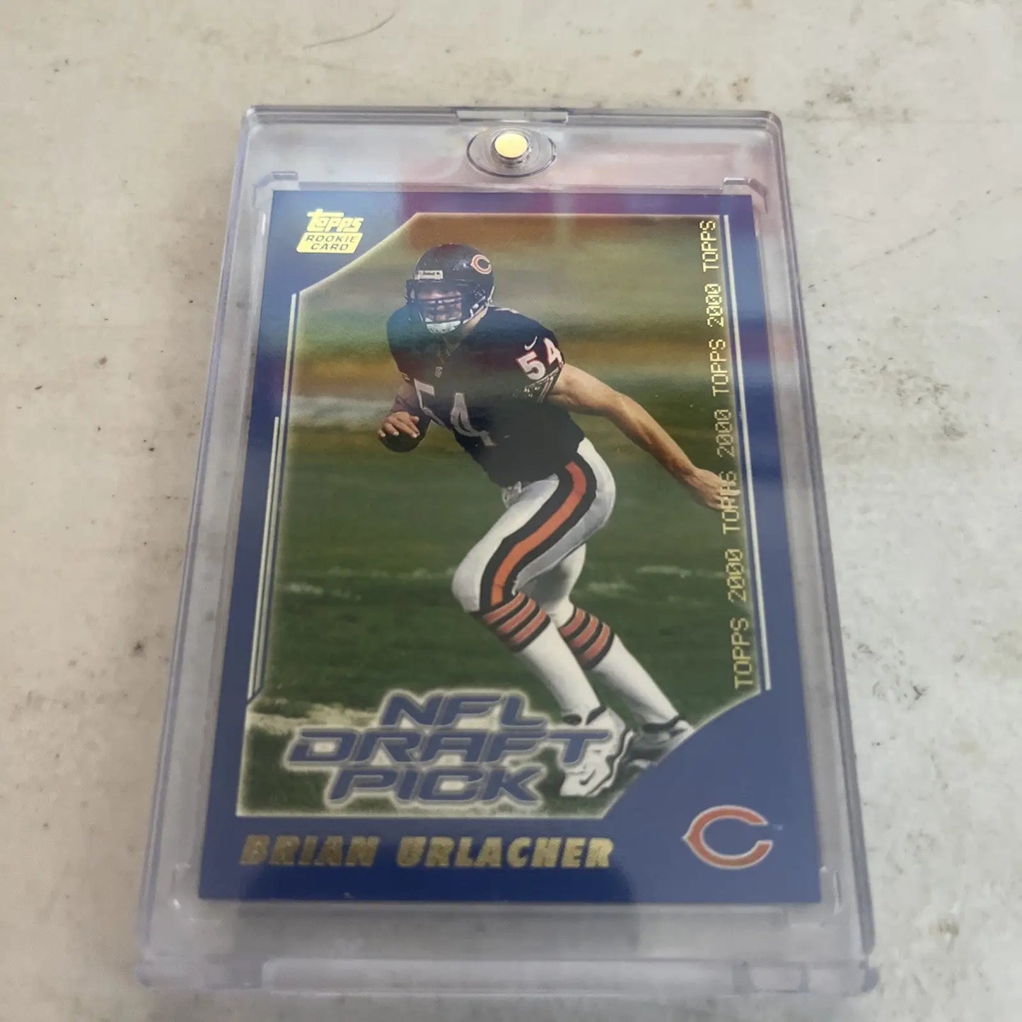 Brian Urlacher trading card from 2000 Topps Collection NFL Draft Pick #383 RC HOF