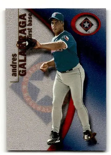 Andres Galarraga Texas baseball card with original gloss from 2001 Fleer E-X series